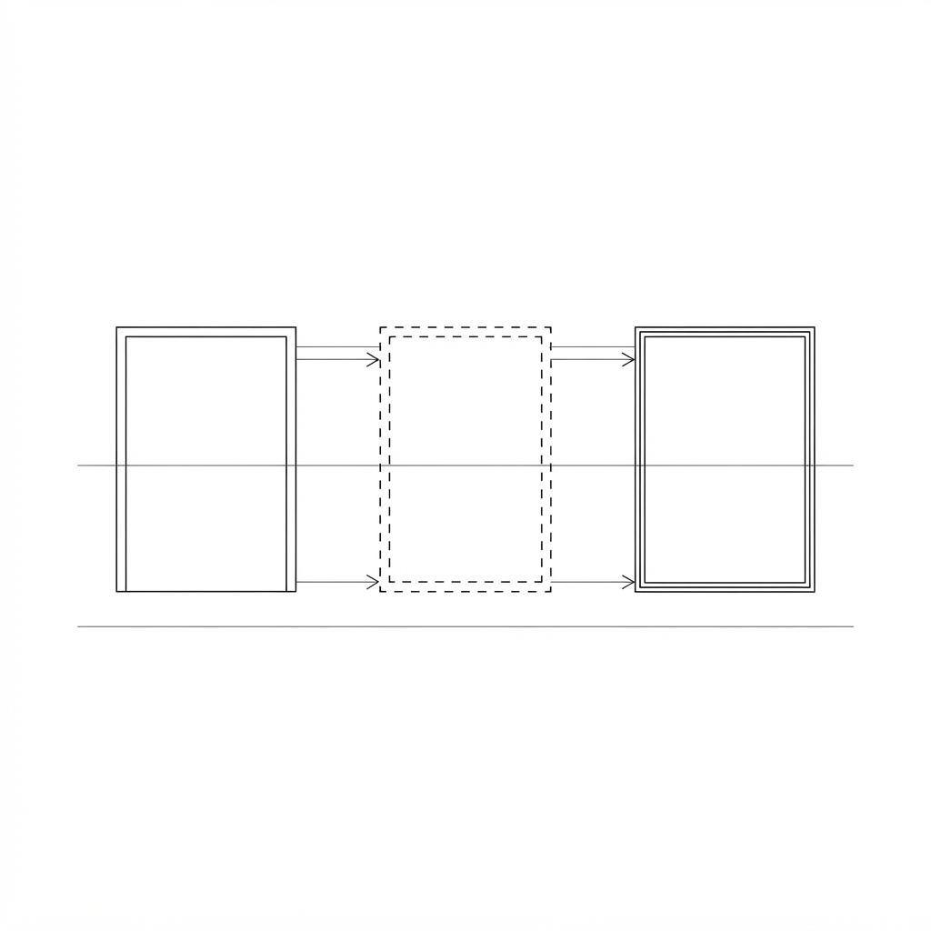 Abstract line diagram of three distinct gates, representing the three verdict states
